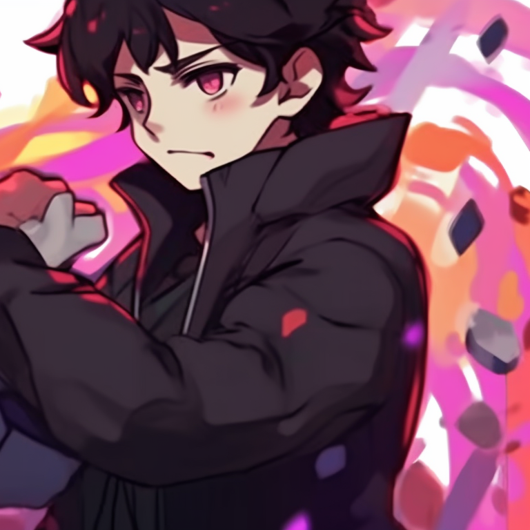 Two characters leaning against each other, soft colors and warm ambiance. unique matching discord pfp pfp for discord.