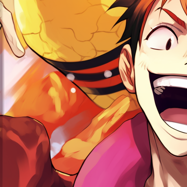 Two characters holding a split treasure map, soft colors with etched details, their expressions hopeful. one piece matching pfp characters pfp for discord.