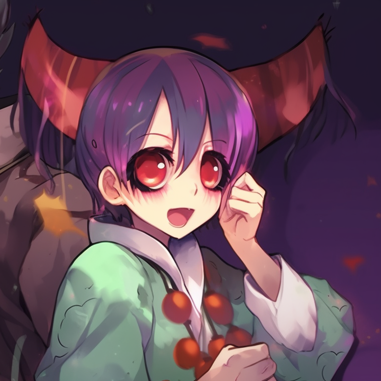 Tanjiro and Kanao, casual Halloween theme, carved pumpkins, soft lighting. tanjiro x kanao with halloween theme pfp pfp for discord.