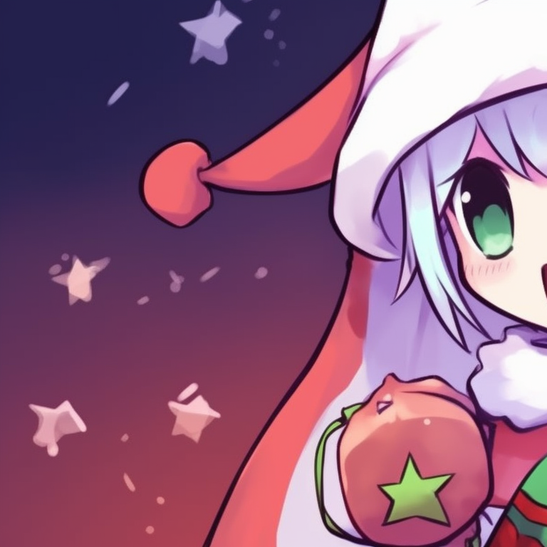 Two ghost characters floating under a mistletoe, twinkling lights in the background. fun ideas for matching cute ghost christmas pfp pfp for discord.