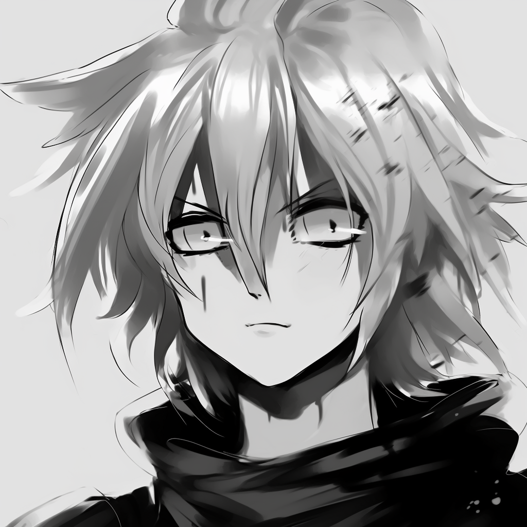 A powerful depiction of Gohan with unleashed rage, enhanced by high-contrast monochrome. favourite black and white anime pfp icons pfp for discord.