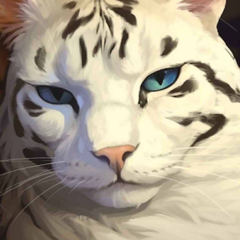 Two unique cat characters with mismatching eyes, similar poses and rich detail. creative matching pfp cat ideas pfp for discord.