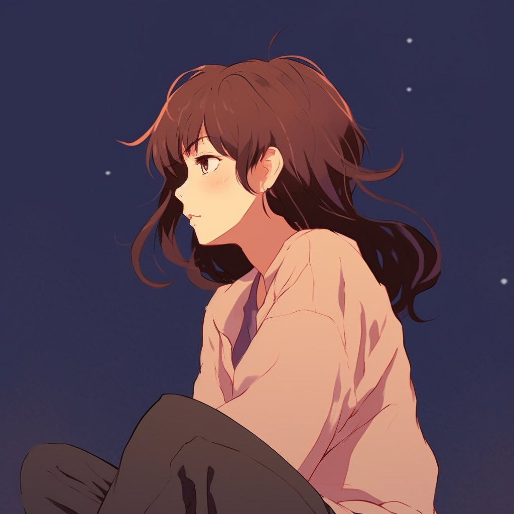 Anime profile picture featuring a boy in a winter scenery, icy color scheme and fine lines for the details of the snow. chill anime pfp inspirations