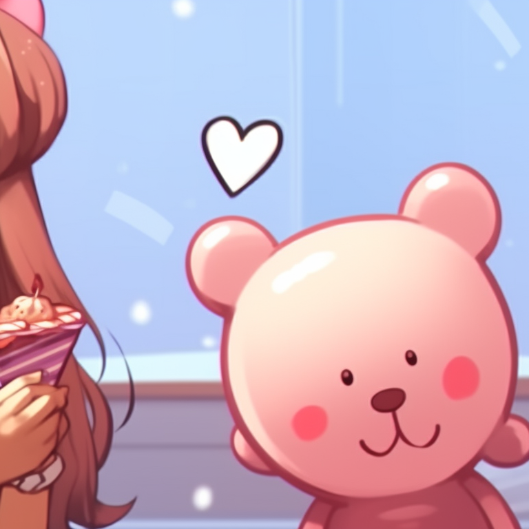 Milk and Mocha looking at a constellation, night setting and starlight details. best of milk and mocha pfp pairs pfp for discord.