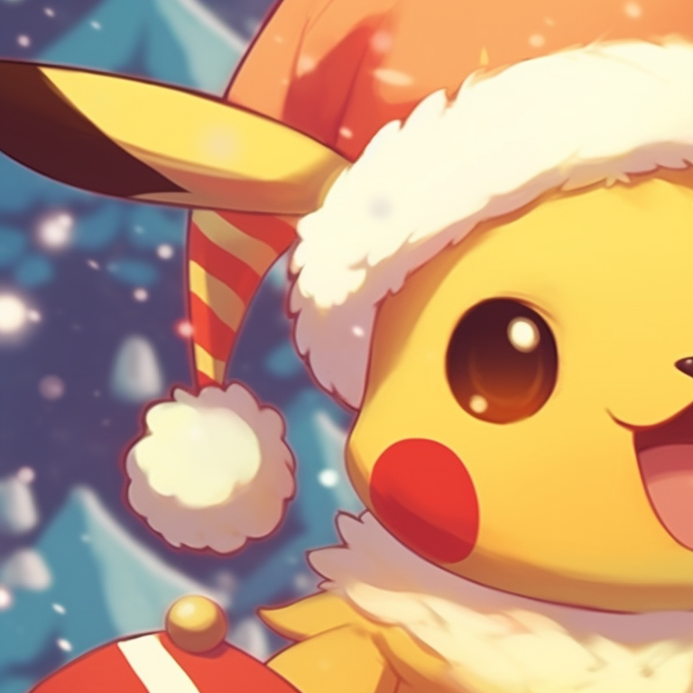 Charmander and Charmeleon wearing Santa hats and holding Christmas stockings, surrounded by a border of holly leaves. top matching christmas pokemon pfp for kids pfp for discord.