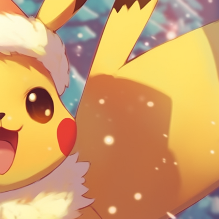 Charmander and Charmeleon wearing Santa hats and holding Christmas stockings, surrounded by a border of holly leaves. top matching christmas pokemon pfp for kids pfp for discord.