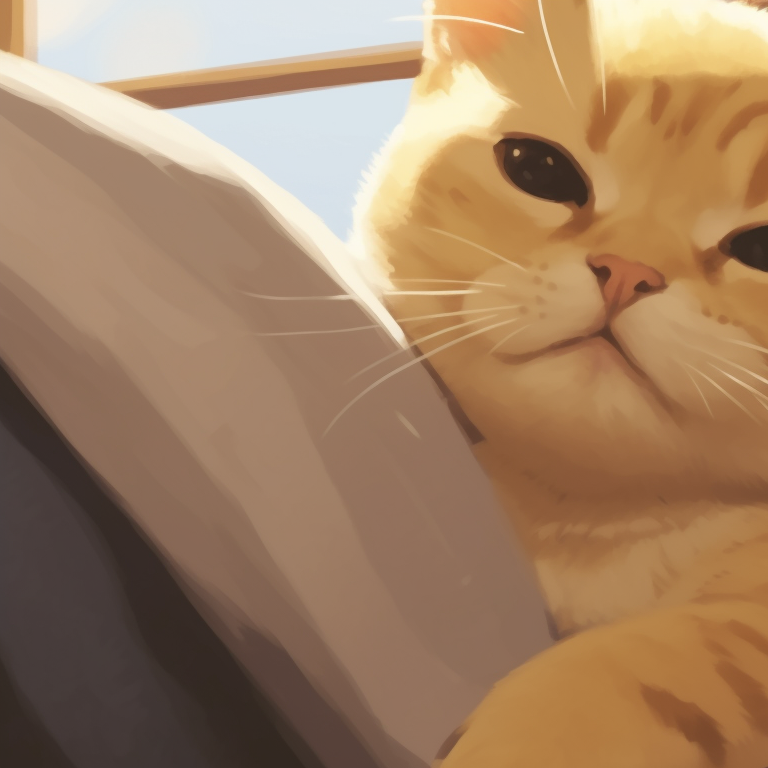 Two cat characters on a moonlit rooftop, contrasting shadows and soft ambient lighting. cute cat matching pfp pfp for discord.