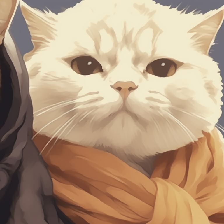 Two stylish cat characters, wearing sunglasses and scarves, displaying a high fashion look stylish cat matching pfp pfp for discord.
