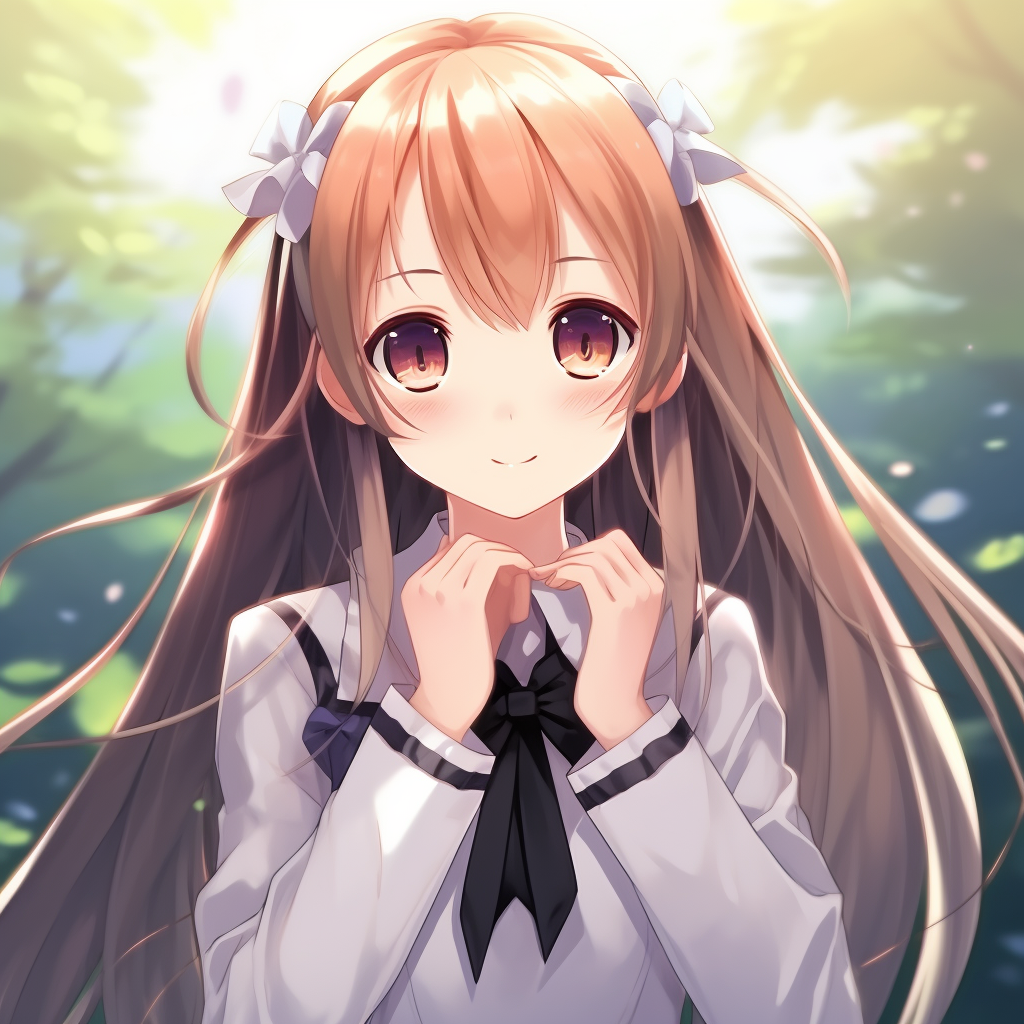 Asuna Yuuki from Sword Art Online in her school uniform, gentle gradients and crisp lines used. top anime pfp girl charactersHD, free download