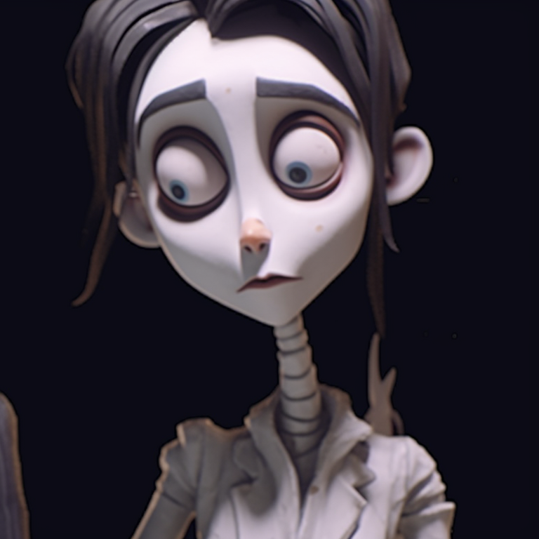 Victor and Emily in a warm embrace, muted tones and atmospheric shadows. victor and emily corpse bride matching pfp pfp for discord.