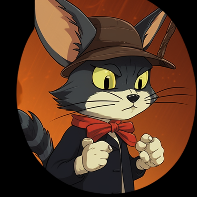 Tom and Jerry in cartoonish anime style, with hints of fear and excitement, running away from shadowy figures. tom and jerry matching pfp halloween theme inspiration pfp for discord.