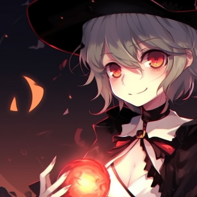 Two characters, one light and one dark, subtle gradients and delicate linework, juxtaposed auras. anime matching pfp aesthetic halloween theme pfp for discord.