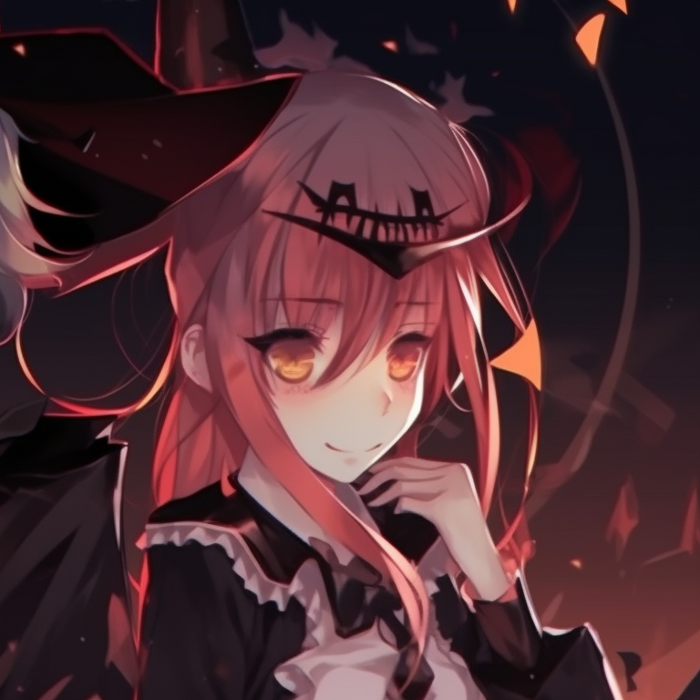 Two characters, one light and one dark, subtle gradients and delicate linework, juxtaposed auras. anime matching pfp aesthetic halloween theme pfp for discord.