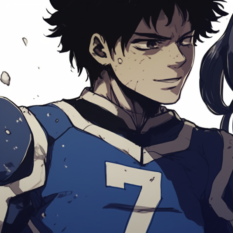 Two characters in dynamic action poses, strong lines and bold colors. blue lock matching pfp - manga themes pfp for discord.