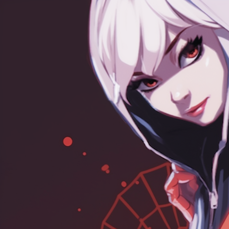 Gwen and Miles in Halloween-themed costumes with dark, eerie backdrop. spider man gwen and miles halloween matching pfp pfp for discord.