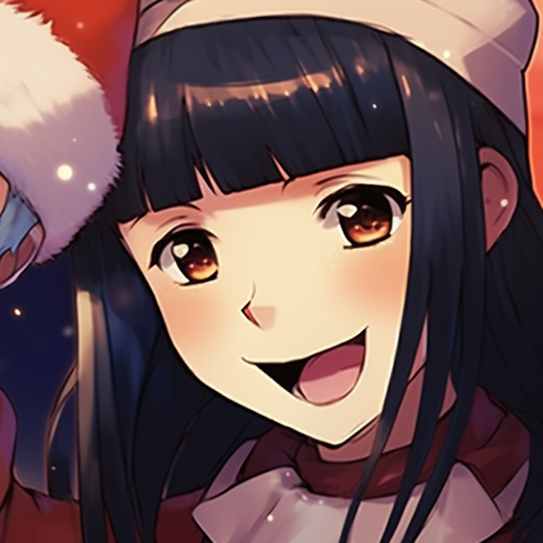 Naruto and Kakashi, holiday cloaks, strong lines and bright colors. perfect naruto christmas match-up pfp pfp for discord.