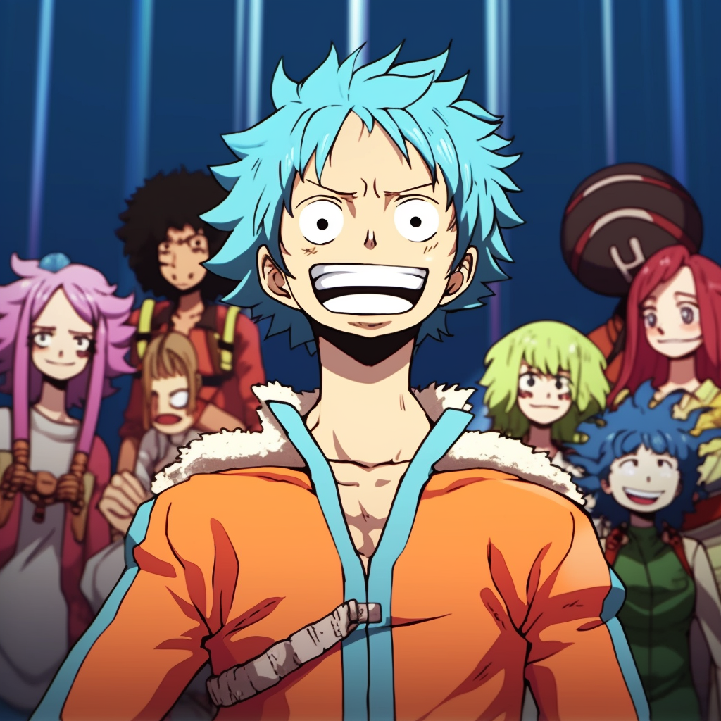 One Piece characters in a hilarious moment, highlighting comedic expressions and fluid animation style. funny anime pfp collection pfp for discord.