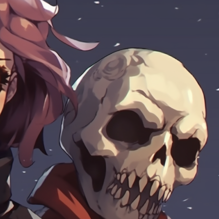 Two characters with black cat motifs, saturated colors and playful poses. diverse range of non anime matching halloween pfps pfp for discord.