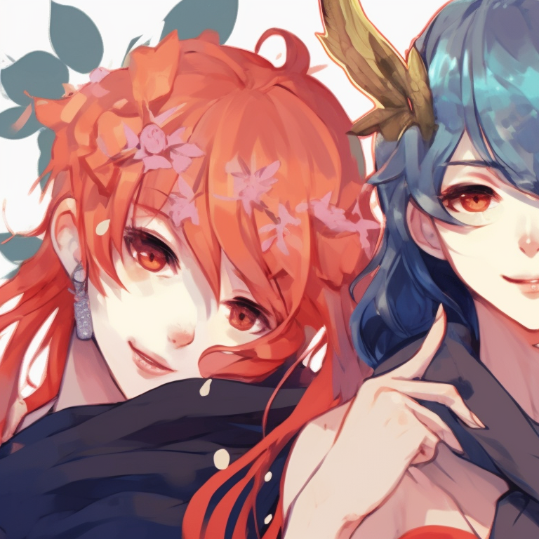 Three characters, pastel hues with soft detailing, eyes closed in shared dreams. trio pfp matching for girls pfp for discord.