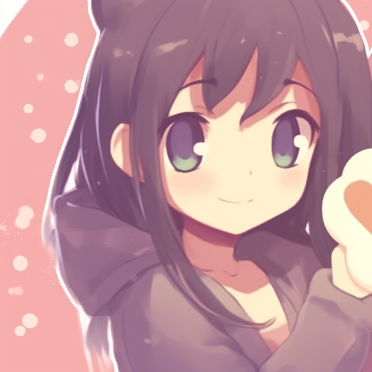 Two characters, heavy on over-the-top cuteness, adorned with bows and frills. creating cute pfp match pfp for discord.