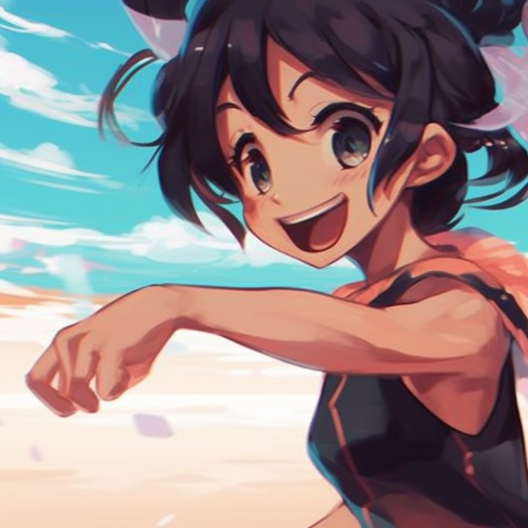 Two characters in pastel-colored outfits, under a moonlit sky, walking side-by-side with linked arms. matching pfp for besties cartoon style pfp for discord.