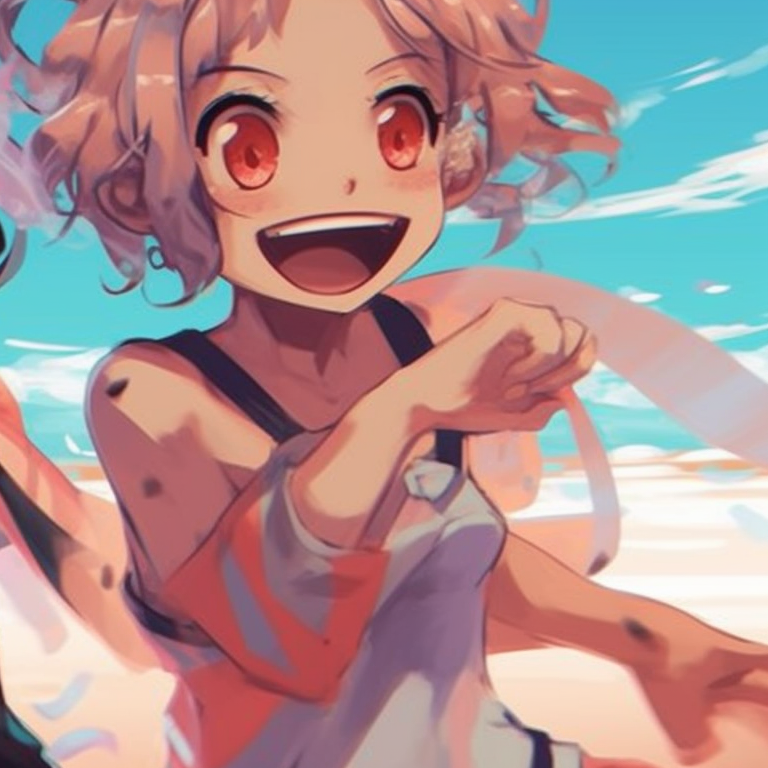 Two characters in pastel-colored outfits, under a moonlit sky, walking side-by-side with linked arms. matching pfp for besties cartoon style pfp for discord.