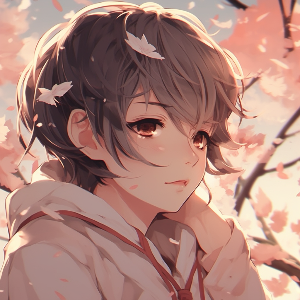 Anime portrayal of a serene night, deep hues and intricate star details. trendy chill anime pfp collection