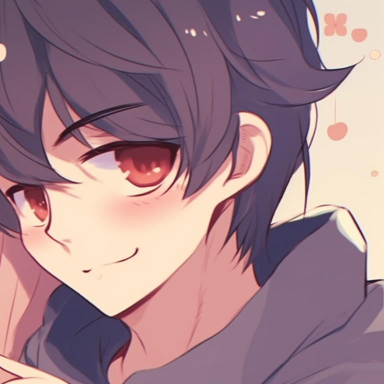 Two characters, bright colors, gazing at the same direction, accompanied by matching pets. kawaii anime matching pfp couple pfp for discord.