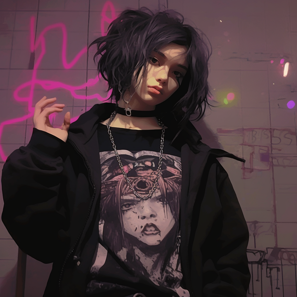 Obscure euphoria represented with a grunge profile picture, high contrast between bright and dull hues. grunge aesthetic pfp ideas pfp for discord.