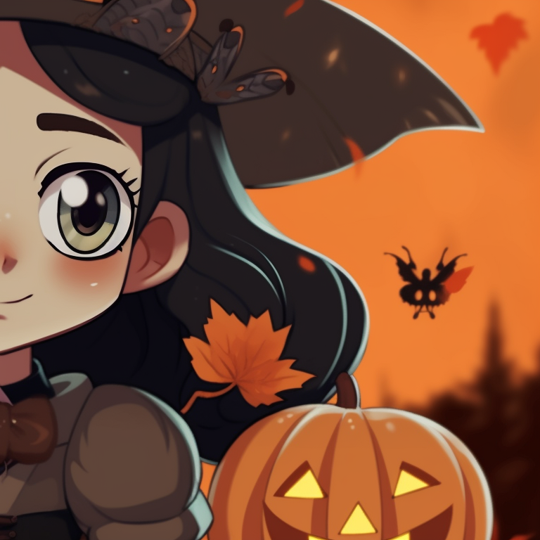 Luz and Amity, dressed in Halloween costumes, gothic colors and stylistic outlines. creative luz and amity matching pfp for halloween pfp for discord.