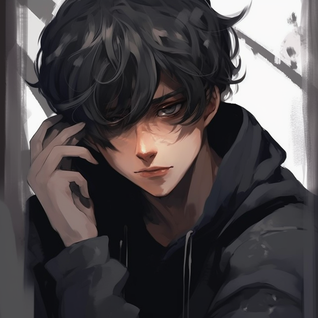 Close-up of a character's eyes glowing in the dark, highlighting strong features. anime male pfp ideas pfp for discord.