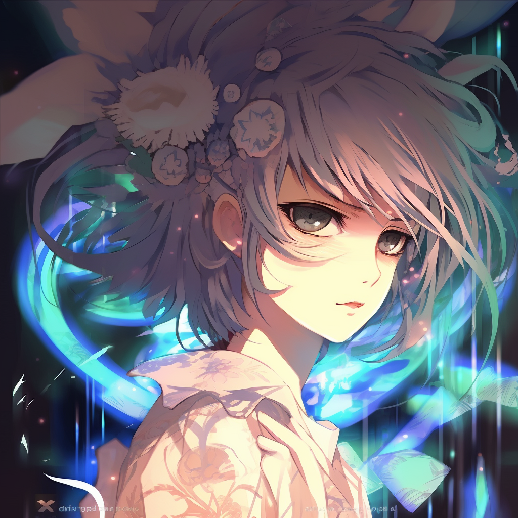 Solid profile view of Chihiro, emphasis on the character design and lines. 4k anime art profile photos