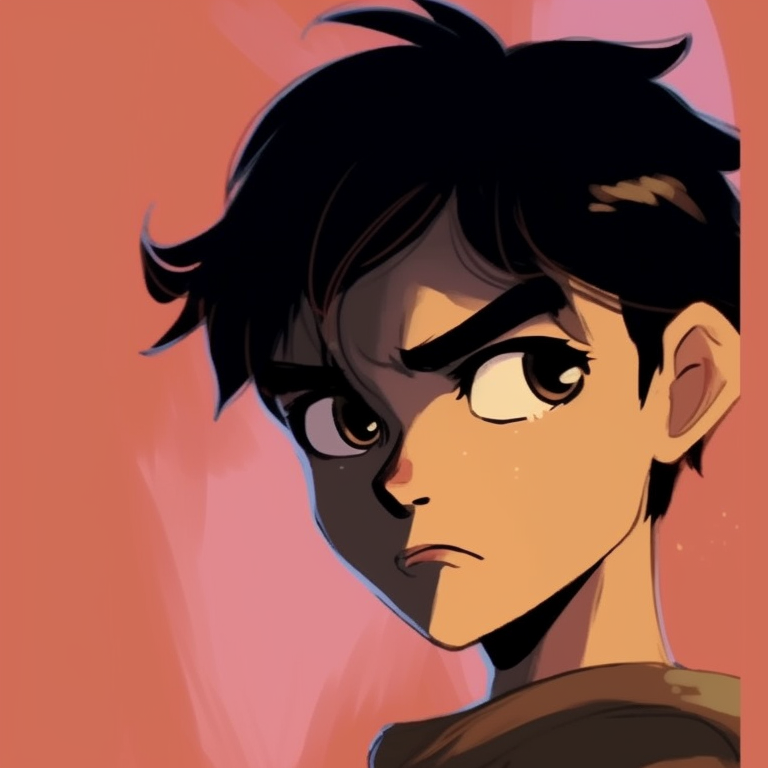 Two characters, earthy tones and sharp lines, head-to-head. impressive matching pfp cartoon suggestions pfp for discord.