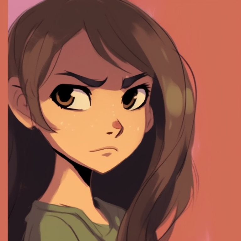 Two characters, earthy tones and sharp lines, head-to-head. impressive matching pfp cartoon suggestions pfp for discord.