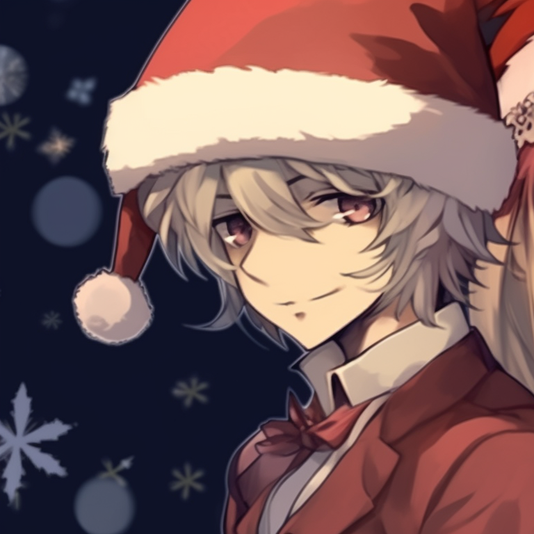 Two characters singing Christmas carols, heavy use of sepia tones to evoke a vintage sentiment. vintage matching discord pfp christmas pfp for discord.