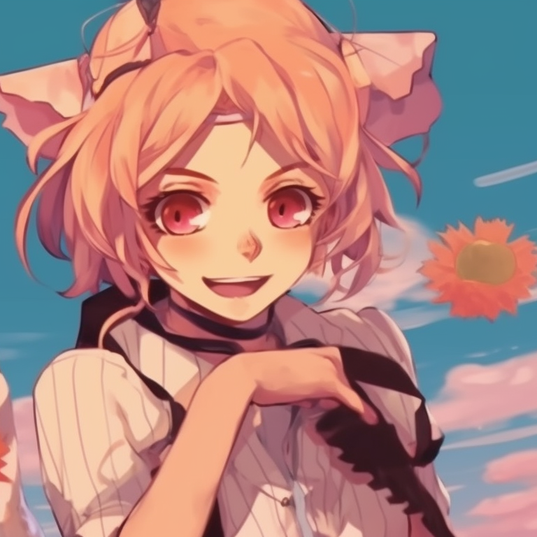 Two characters hiking through autumn leaves, warm tones and lively expressions thematic pfp pictures for best friends pfp for discord.