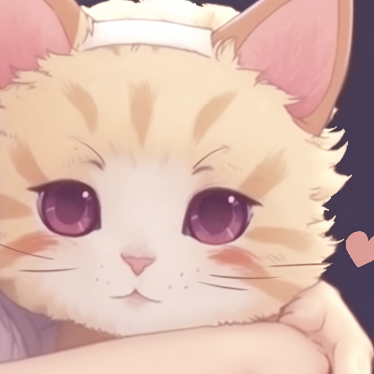 Two characters in detailed cat costumes, vivid colors with intricate designs. cute cat matching pfp styles pfp for discord.