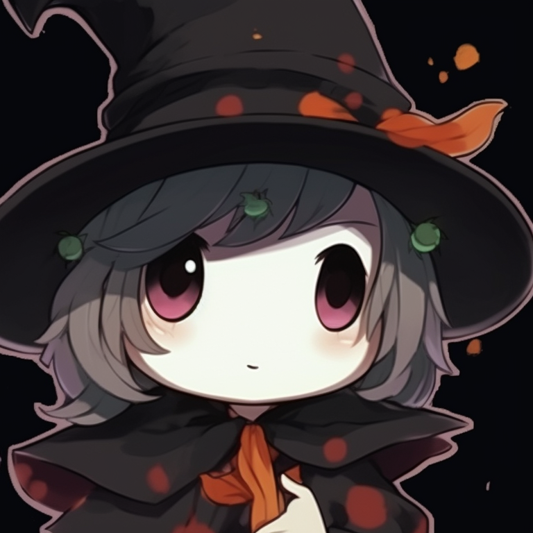 Two characters wielding intricately designed, glowing magical items, high contrast and intense colors. creative matching halloween pfp pfp for discord.