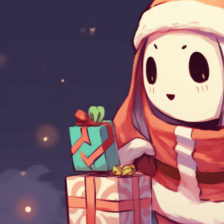 Two characters, pastel shades and gentle lines, sipping hot cocoa. fun ideas for matching cute ghost christmas pfp pfp for discord.