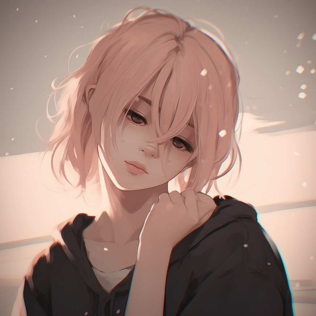 Anime girl with pastel colored hair, soft lighting and gentle shading. pfp ideas for aesthetic anime pfp for discord.