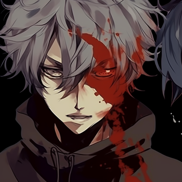 Two characters in fashionable clothes, bright colors and chic style, leaning on each other. trending bl matching pfp pfp for discord.