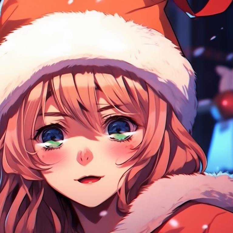 Two characters wearing reindeer antlers, playful expressions and vibrant outfits. matching cool christmas pfp ideas pfp for discord.