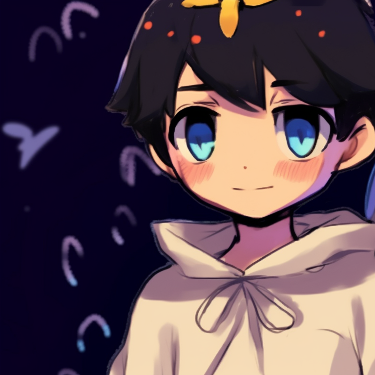 Detailed shot of Omori and Basil in Halloween themes, sharp line work with bright contrasting colors unique omori themed halloween matching pfp ideas pfp for discord.