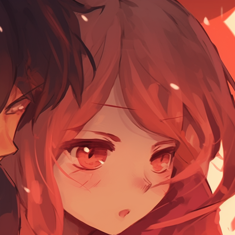 Two characters showcasing their signature moves, bold lines and bright colors. perfect cute matching pfp for couples in love pfp for discord.