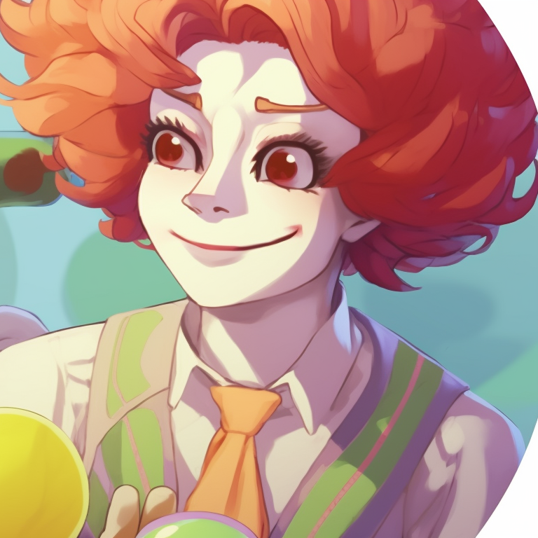 Two characters sharing a gag, bold colors and simplified design. comical matching pfp for couples, bringing the fun pfp for discord.