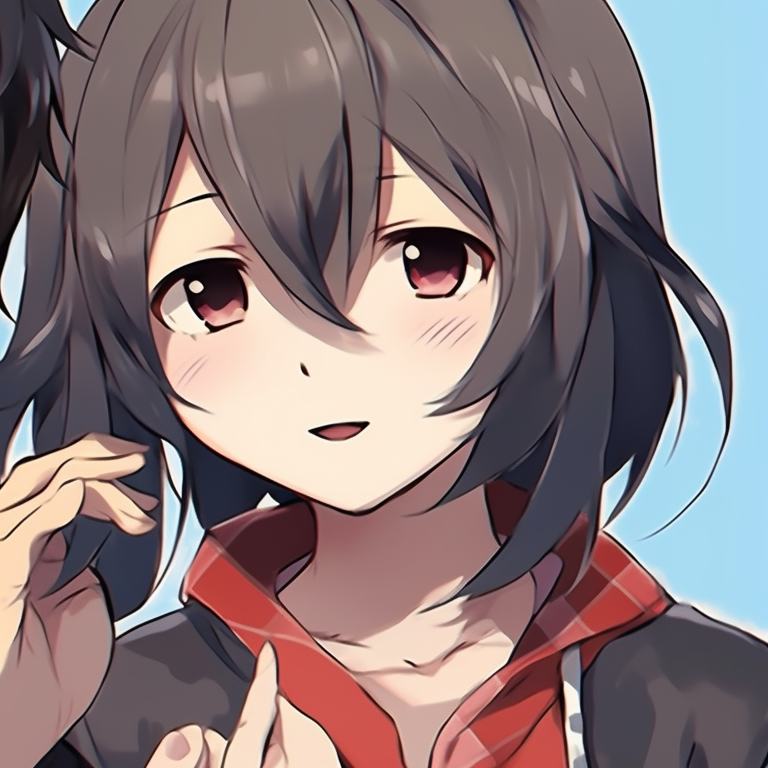Hori and Miyamura, minimalist style, quiet expressions indicating their silent understanding and mutual support. horimiya character profiles pfp for discord.
