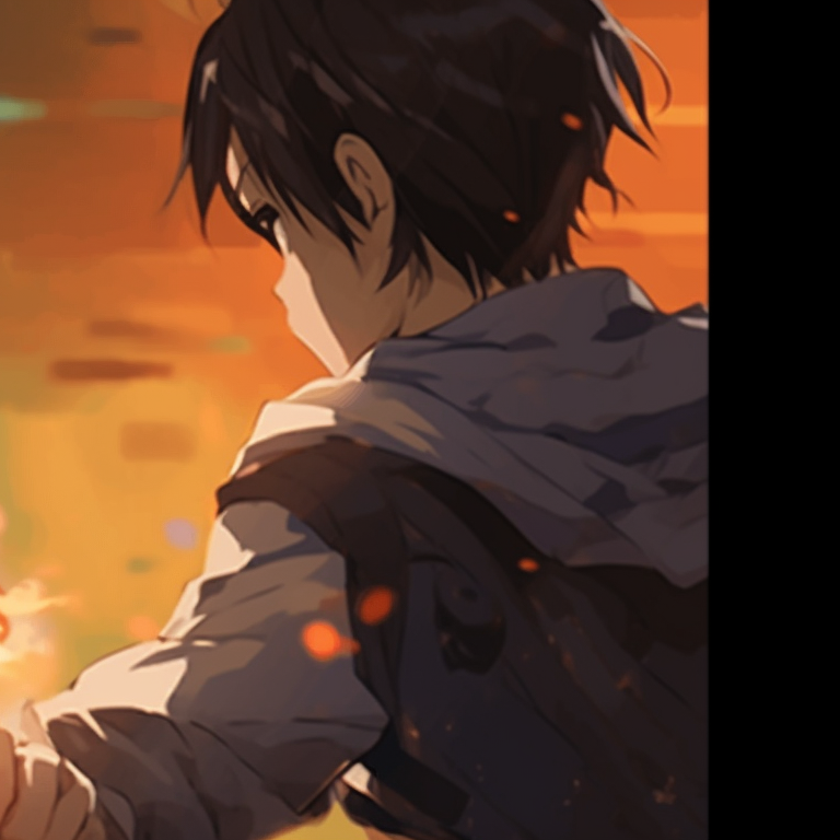 Two characters showing their opposing yet complimentary traits: light and dark elements, contrasting expressions. matching pfp gif for loved ones pfp for discord.