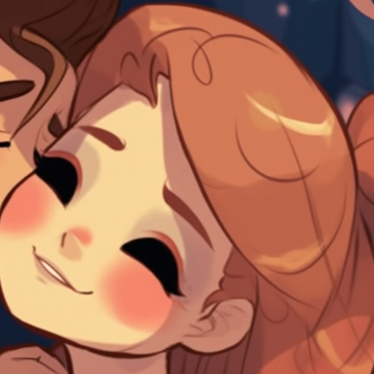 Two characters sharing a nostalgic moment, pencil-drawn details and muted colors. vintage matching pfp for couples cartoon pfp for discord.