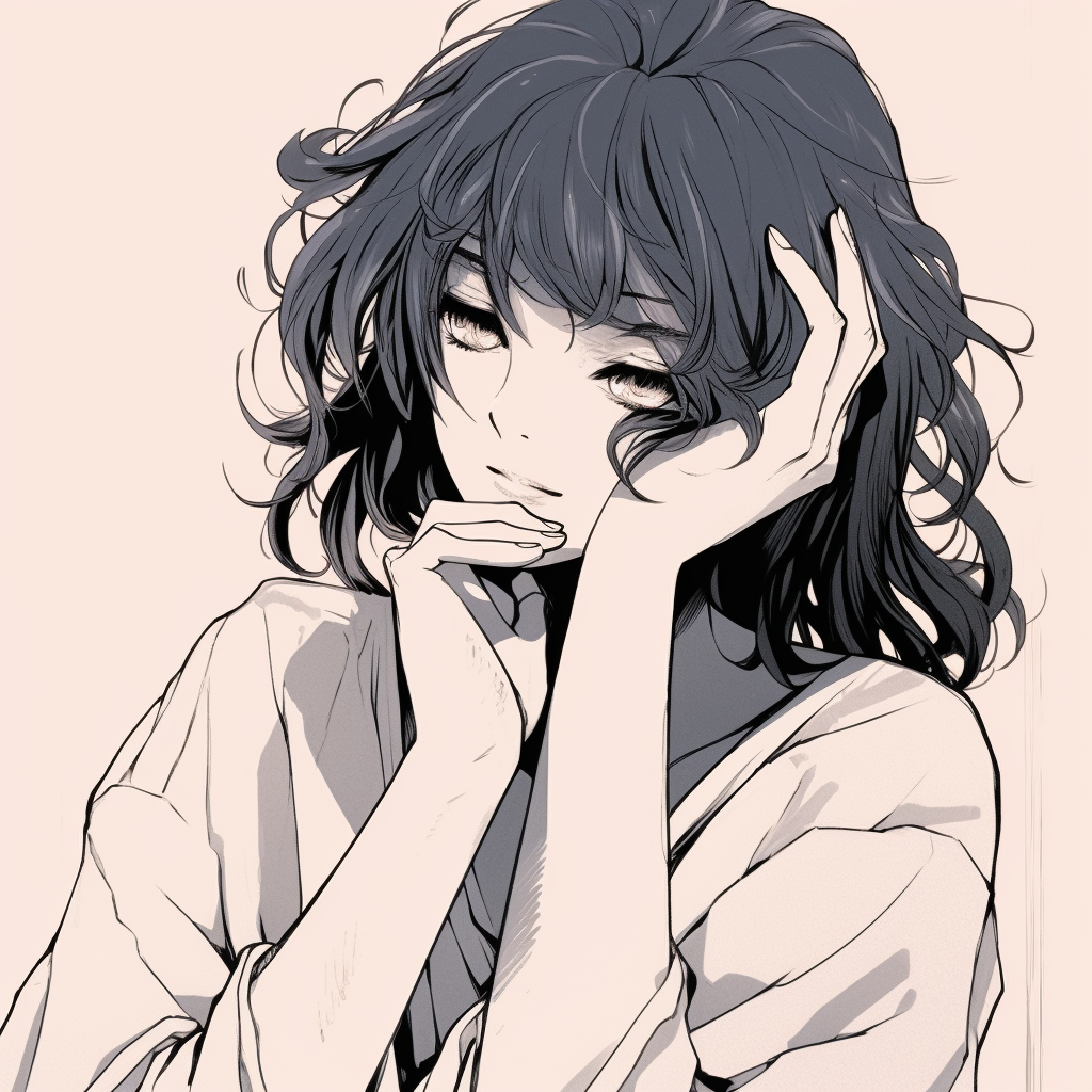 Pastel palette over a delicate manga character, beautiful blending technique. aesthetic manga pfp pfp for discord.