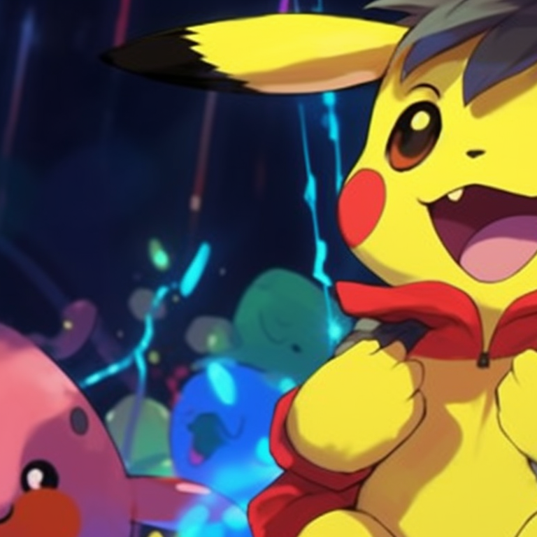 Two characters with legendary Pokémon, detailed line work with cool undertones. iconic pokemon matching pfp pfp for discord.